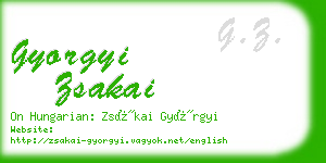 gyorgyi zsakai business card